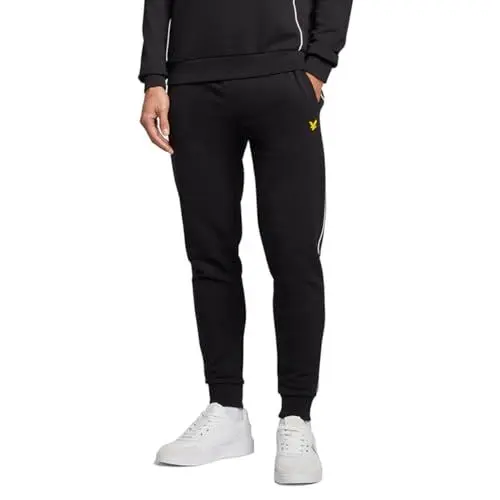 Produktbild: Lyle & Scott Herren Kontrastrohrleitungen Bio-Joggers - Tiefschwarz - XXL