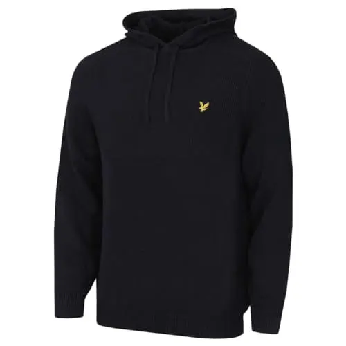 Produktbild: Lyle & Scott Herren Samenstich Stitch Strick Pullover Hoody - Dark Marine - S