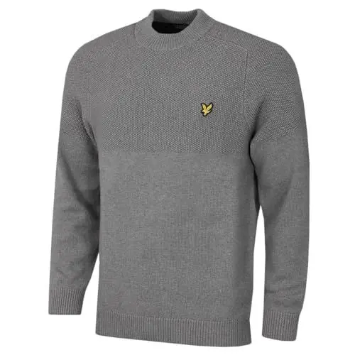 Produktbild: Lyle & Scott Herren Samenstitch Mischnacken Pullover - Mid Grau Marl - L