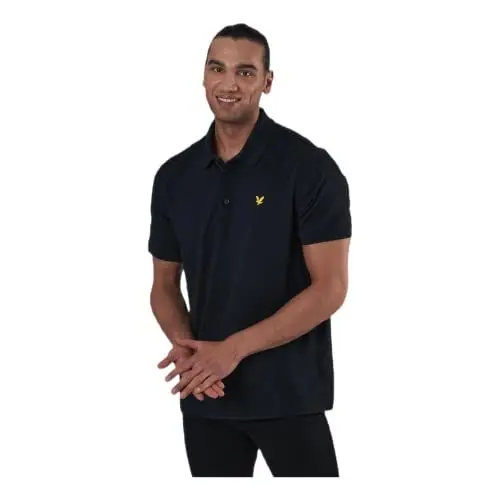 Produktbild: Lyle & Scott Herren Sleeve Logo Gut Leicht Golf-Polo-Hemd - True Schwarz - S