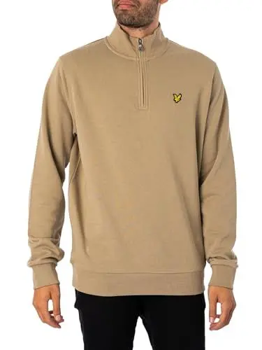 Produktbild: Lyle & Scott Premium Troyer Herren – 100% Baumwolle | Half Zip Sweatshirt mit Basic Design | XS-XXL