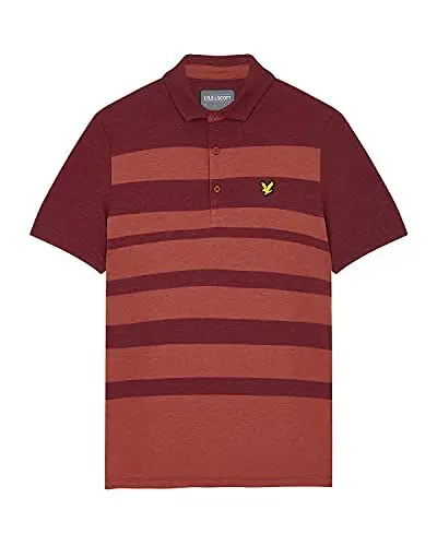 Produktbild: Lyle & Scott Herren Wide Stripe Regular Fit Golf Poloshirt - Battle Rust - L