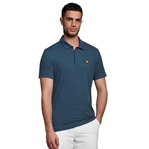 Produktbild: Lyle & Scott Herren versteckte Knopf nachhaltig Polo - Light Marine - L