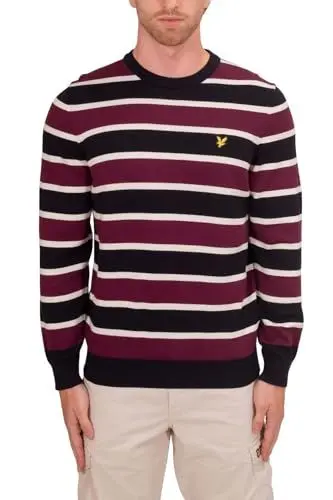 Produktbild: Lyle & Scott - Herren Pullover mit Rundhalsausschnitt und Streifen, mehrfarbig, Large