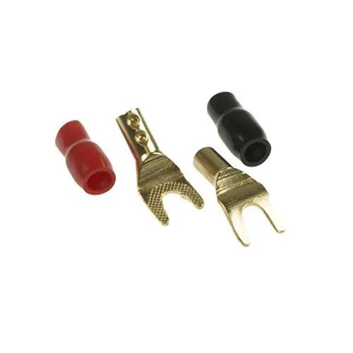 Produktbild: Lyndahl Kabelschuh LKPA044 hartvergoldete Premium Spades Gabelkabelschuhe ideal für Lautsprecherkabel bis 6 mm², Paarpreis