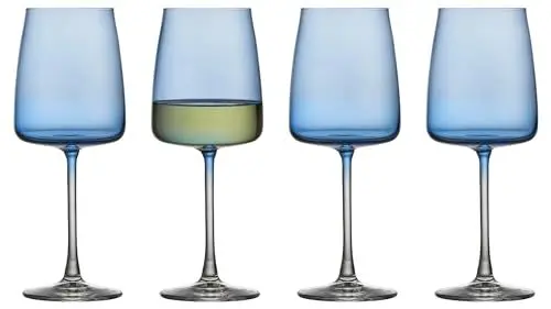 Produktbild: Lyngby Glas Krystal Zero Weissweinglas 43 cl 4 Stck. Blau