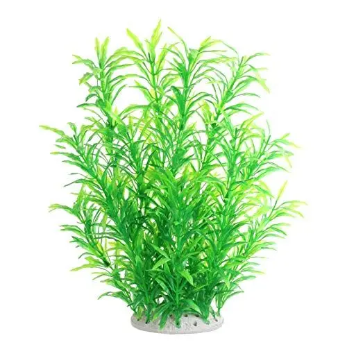 Produktbild: LYNKO Große Aquarium Pflanzen Künstlich Wasserpflanzen Plastik Kunstpflanzen Dekoration Ornament Sicher für alle Fische 24cm x 10cm - Grün