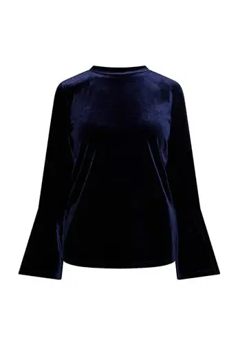 Produktbild: LYNNEA Damen Samtshirt 10129143-LY02, Marine, XL