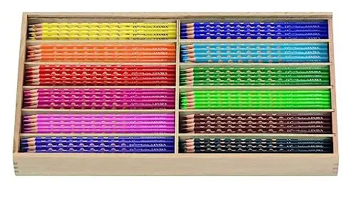 Produktbild: LYRA Groove Slim L2824144, Schoolpack mit 144 Farbstiften im Holzkasten, sortiert