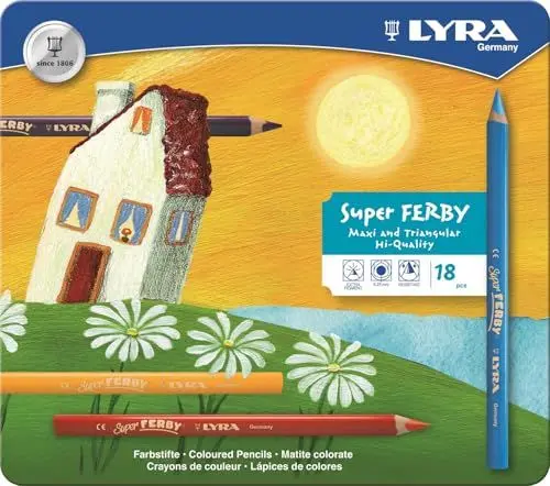 Produktbild: LYRA Super Ferby Metalletui mit 18 Farbstiften, Sortiert