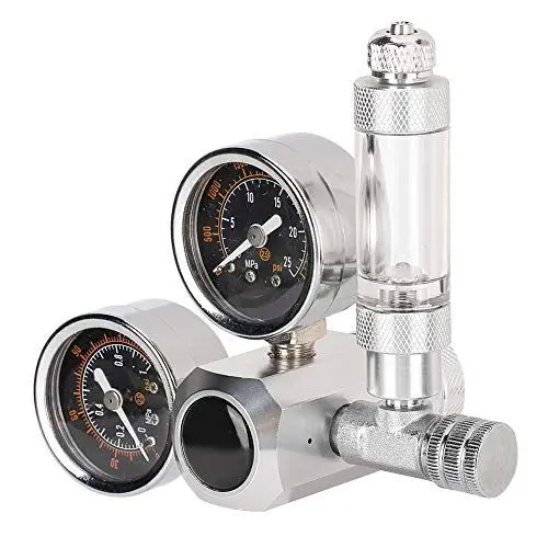 Produktbild: lyrlody CO2-Spender für Aquarien, CO2-Aquarium-Regler für Wasserpflanzen mit Einstellbarem Druck, CO2-Regler mit Doppelanzeige, mit Blasenzähler und Rückschlagventil(Schnittstelle w21.8)