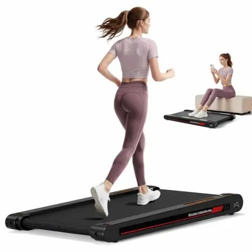 Produktbild: Lysole 4-in-1 Walking Vibration Pad mit App 0.3-6km/h für Zuhause und Büro, Laufband für Zuhause mit 400W - Fernbedienung und Bürogebrauch (Schwarz)