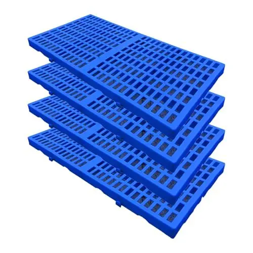 Produktbild: LYXXW Kunststoffpaletten, Feuchtigkeitsbeständige Bodenmatte, Leichte Artikelgestelle Aus HDPE, wasserdichte Gitterunterlage Zur Lagerung, Stapelbare Gitterbodenpalette Mit Belüftung,4 Pcs