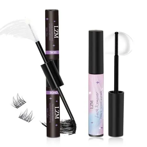 Produktbild: LZM Wimpernkleber, Wimpern Extensions Kleber für DIY Wimpernverlängerung, Wimpern Remover für Extensions Dissolve, Lash Bond Glue Super Strong Hold 48-72 Stunden Wasserdicht