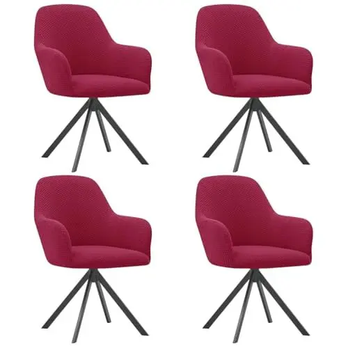 Produktbild: Lzyjck Stretch-Stuhlhusse Für Esszimmerstühle Mit Armlehnen, Schonbezug Für Drehsessel, Schonbezug Bürostühle, Für Schminktisch, Wohnzimmer, Schlafzimmer,Rot,4PCS