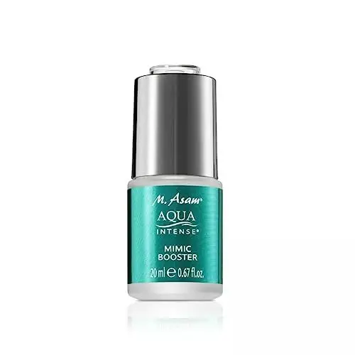 Produktbild: M. Asam AQUA INTENSE Mimic Booster Serum (20 ml) – Hyaluronserum mit High-Tech Peptid zur gezielten Glättung von Mimikfalten, reduziert Krähenfüße sowie Stirnfalten & Lachfalten, Gesichtspflege