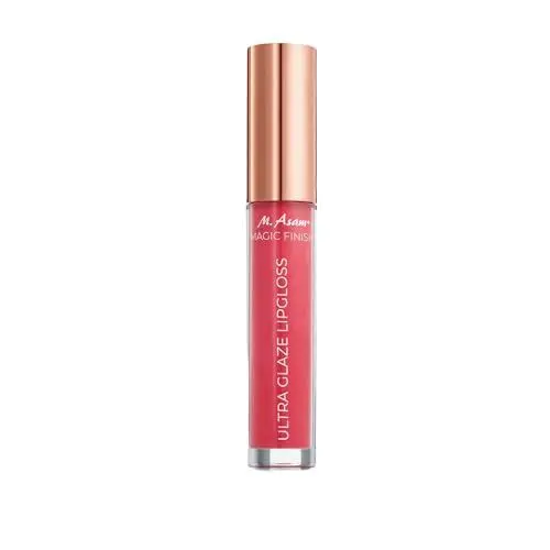 Produktbild: M. Asam MAGIC FINISH ULTRA GLAZE LIPGLOSS cheeky rose (4ml) – aufpolsternder Lipgloss für geschmeidige Lippen mit intensivem Glanz, Lippenpflege mit Hyaluron & Peptid, zartes Vanille Aroma