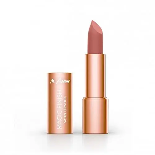 Produktbild: M. Asam Magic Finish Lippenstift Satin Almond (4g) – langanhaltender Satin Lipstick in warmem Mandelton, 4-in-1: Volumen-Peptid, Lippenpflege, Feuchtigkeit & Haltbarkeit, verschönertes Lippenvolumen