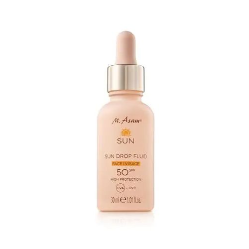 Produktbild: M Asam SUN Drop Fluid LSF 50 (30 ml) – Pflegendes Sonnenschutzserum fürs Gesicht mit intensivem Schutz vor UVA- & UVB-Strahlung, Mit Aloe Vera & Hyaluron, Veganer Gesichtssonnenschutz