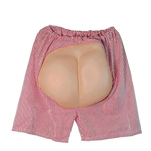 Produktbild: M Blau Lustige Trick-Shorts mit offenem Hintern, Strandhose, Toysxp-Kostüm, Maskenball, Gesäß, enthüllende Gesäß-Shorts Wasser Shirt Herren Kurzarm (Pink, One Size)