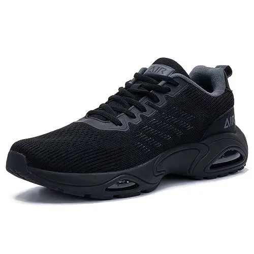Produktbild: M MAGPER Schuhe Herren Air Laufschuhe Turnschuhe Sportschuhe Dämpfung Running Sneaker Schwarz Größe 43