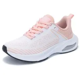 Produktbild: M MAGPER Laufschuhe Damen Air Sportschuhe mit Dämpfung Turnschuhe Atmungsaktiv Schuhe rutschfest Fitnessschuhe Weiß Rosa Size 40 EU