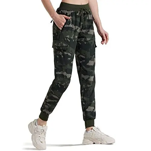 Produktbild: M MAROAUT Damen Wanderhose Cargohose Jogginghose, Leichte Trekkinghose Schnelltrocknend Outdoorhose für Sport und Freizeit