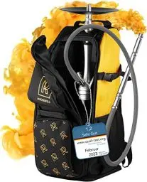 Produktbild: M. ROSENFELD Shisha Tasche Gross mit 13 Fächern - Premium Shisha Rucksack - Reise Shisha Tragetasche Aufbewahrung Unterwegs - Nargile Wasserpfeife Hookah Shisha Zubehör Set - Gepolstert & Wasserdicht