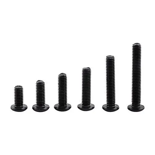 Produktbild: m3 linsenkopfschrauben,Linsenkopfschrauben M3X14,M3 Schrauben Linsenkopf Sechskant Schwarz,M3X20 M3 Hex M3 Butt 250Pcs M3 Schwarz Legierter Stahl Sechs Kant Schrauben Schrauben Mit Sechs Kant Muttern