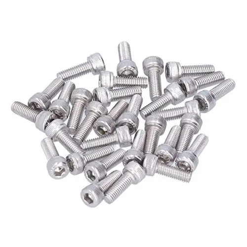 Produktbild: M5-Sechskantschrauben, 30-teiliges Sortiment an Innensechskantschrauben, M5 X 14, 25, 35, 40, 45, 50, 55, 60, 65, 80, Innensechskantschrauben aus Edelstahl, Nietmuttern (M5*45)