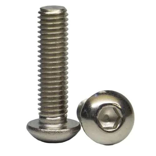Produktbild: AGBERG - M5 x 25 Linsenkopfschrauben mit Innensechskant - Flachkopfschrauben (100 Stück) aus Edelstahl A2 V2A, rostfrei - ISO 7380-1