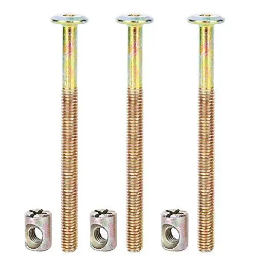 Produktbild: Möbelverbinder, 10 Stück Verbindungsbefestigung, Möbelschraube, Möbelschrauben, Bretter Zum Verbinden von Holzschränken, Küchenarbeitsplatten (150mm)