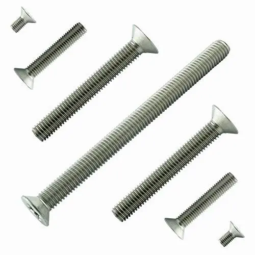 Produktbild: M2x10 mm (100 Stück) Senkkopf-Schrauben mit Innensechsrund TX - Edelstahl VA A2 V2A - Senk-Schraube Vollgewinde rostfrei - DIN 965 - ISO 14581 | AGBERG