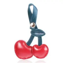 Produktbild: Mabor Snap Taschen Anhänger,Süße Kirsch Taschenanhänger Schlüsselanhänger Kirsche Bag Charms PU Anhänger Tasche Kirsch Anhänger Cherry Cute Keychain Geldbörsenanhänger für Geldbörsen Taschen Damen