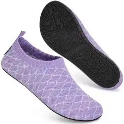 Produktbild: Mabove Badeschuhe Wasserschuhe Schwimmschuhe Damen Herren Strandschuhe Aquaschuhe Barfussschuhe Badesoken Surfschuhe(YuLin-Violett,40/41