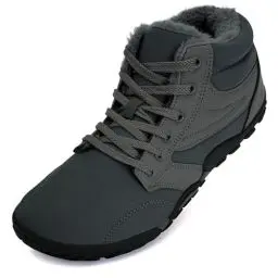 Produktbild: Mabove Barfußschuhe Herren Weit Barfussschuhe Breite Traillaufschuhe Warm Gefüttert Winterschuhe Schneestiefel (Grau,42 EU)