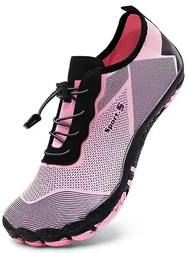 Produktbild: Mabove Damen Barfussschuhe Badeschuhe Strandschuhe Schwimmschuhe Wasserschuhe Aquaschuhe für Wassersport Outdoor Fitnessschuhe Trekking(Pink 1924,38 EU)
