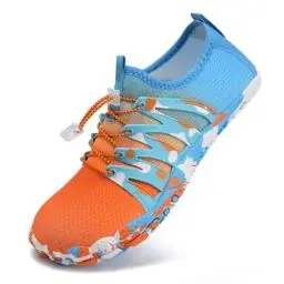 Produktbild: Mabove Herren Barfussschuhe Strandschuhe Badeschuhe Barfuß Schuhe Schwimmschuhe Wasserschuhe Aquaschuhe Surfschuhe für Wassersport Outdoor(Camouflage Orange,46 EU)