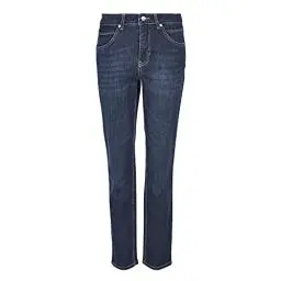 Produktbild: MAC Jeans Damen Melanie Straight Jeans, Blau (Dark Blue D845), W42/L32