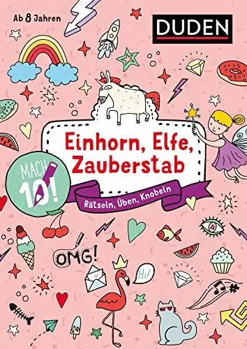 Produktbild: Mach 10! Einhorn, Elfe, Zauberstab - Ab 8 Jahren: Rätseln, Üben, Knobeln