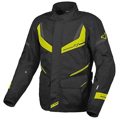 Produktbild: MACNA Motorradjacke Rancher Jacket wasserdichte Touringjacke, SCHWARZ/GELB, M