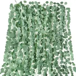 Produktbild: MACTING 15er Pack Efeu Künstlich Eukalyptus Girlande, 210cm Länge Gefälschte Reben für Zimmer und Garten Wand Dekoration Innen Außen Hochzeit Party Wanddekoration Küche Hochzeit Balkon Dekoration