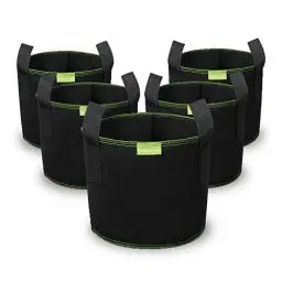 Produktbild: Mactoou Pflanzen Tasche Grow Tasche Pflanzbeutel mit Griffe, 5X 40L AtmungsaktivBeutel Pflanzsack für Tomaten, Gemüse, Blumen, Pflanzen, 10 Gallonen