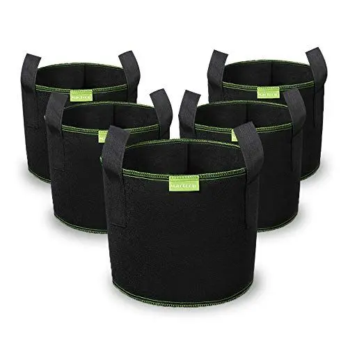 Produktbild: Mactoou Pflanzen Tasche Grow Tasche Pflanzbeutel mit Griffe, 5X 40L AtmungsaktivBeutel Pflanzsack für Tomaten, Gemüse, Blumen, Pflanzen, 10 Gallonen