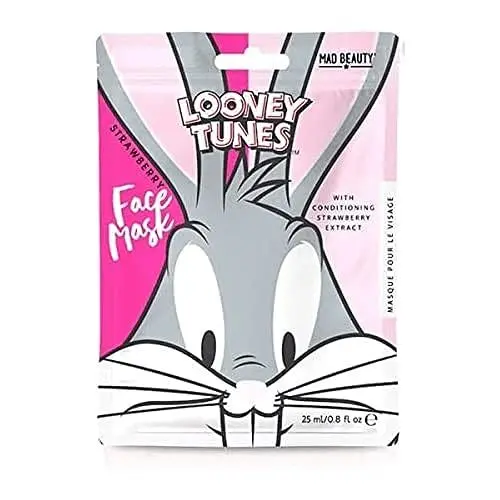 Produktbild: MAD Beauty Disney Looney Tunes Gesichtsmaske Bugs Bunny- feuchtigkeitsspendende & entspannende Tuchmaske für gepflegte Haut und einen schönen Teint