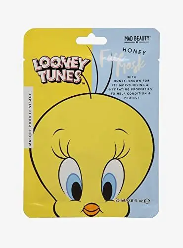 Produktbild: MAD Beauty Disney Looney Tunes Gesichtsmaske Tweety- feuchtigkeitsspendende & entspannende Tuchmaske für gepflegte Haut und einen schönen Teint, 1 stück (1er Pack)
