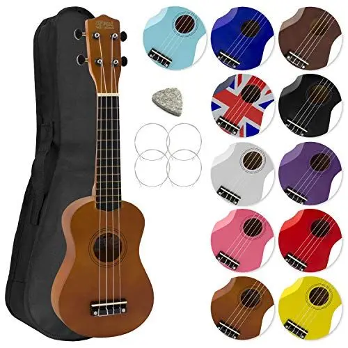 Produktbild: Mad About SU8-NT Sopran-Ukulele in Natur mit einer GRATIS Gigbag, Pick und Ersatzsaiten - großartig für Schulen und Anfänger, 55 x 20 x 10 cm