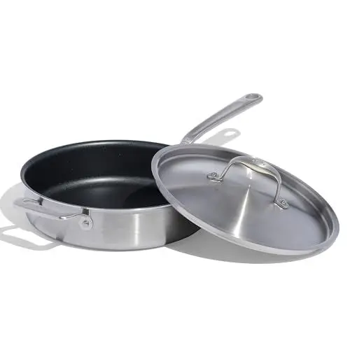 Produktbild: Made In Cookware – 3,31 l Antihaft-Bratpfanne – 5-lagige Edelstahlbeschichtung – Professionelles Kochgeschirr – Hergestellt in Italien – Induktionskompatibel