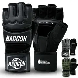 Produktbild: MADGON MMA Handschuhe Profi - professionelle Qualität - hochwertige Konstruktion - Boxen, Training, Sandsack, Boxsack, Freefight, Grappling, Kampfsport - Boxhandschuhe