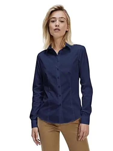 Produktbild: Gilby Park Madison Slim Fit - Damenbluse, Dunkelblau, Gr. M